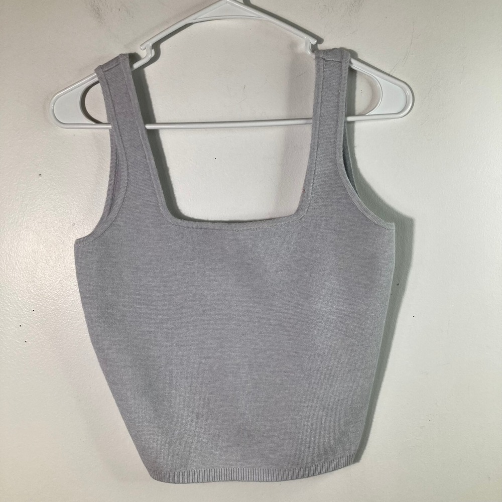 Abercrombie Fitch Soft A&F Grey Square Neck Tank Top Women's S